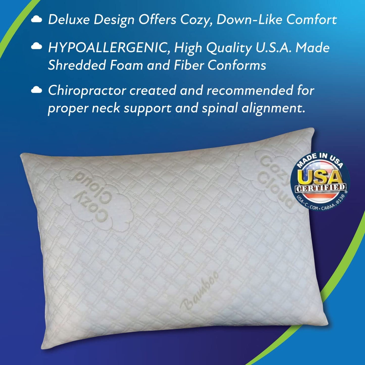 CozyCloud™ Deluxe 2-in-1 Adjustable Memory Foam Pillow